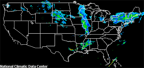 Snow and ice storm, March 16-17, 2004 - National Radar Imagery